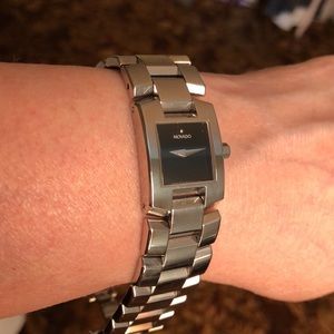 MOVADO ELIRO BLACK QUARTZ DIAL LADIES WATCH